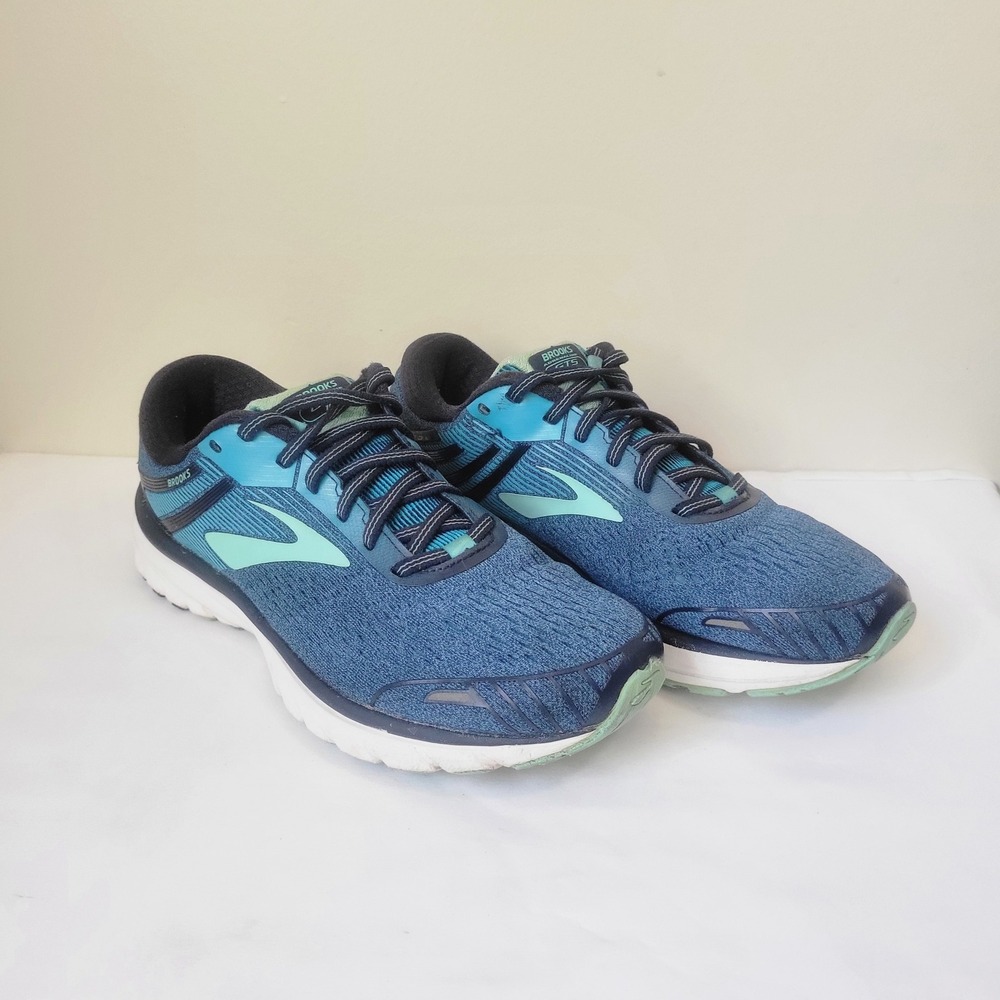 Brooks Adrenaline GTS 18 Womens Running Shoes Blue Mint Green  Sz 10.5